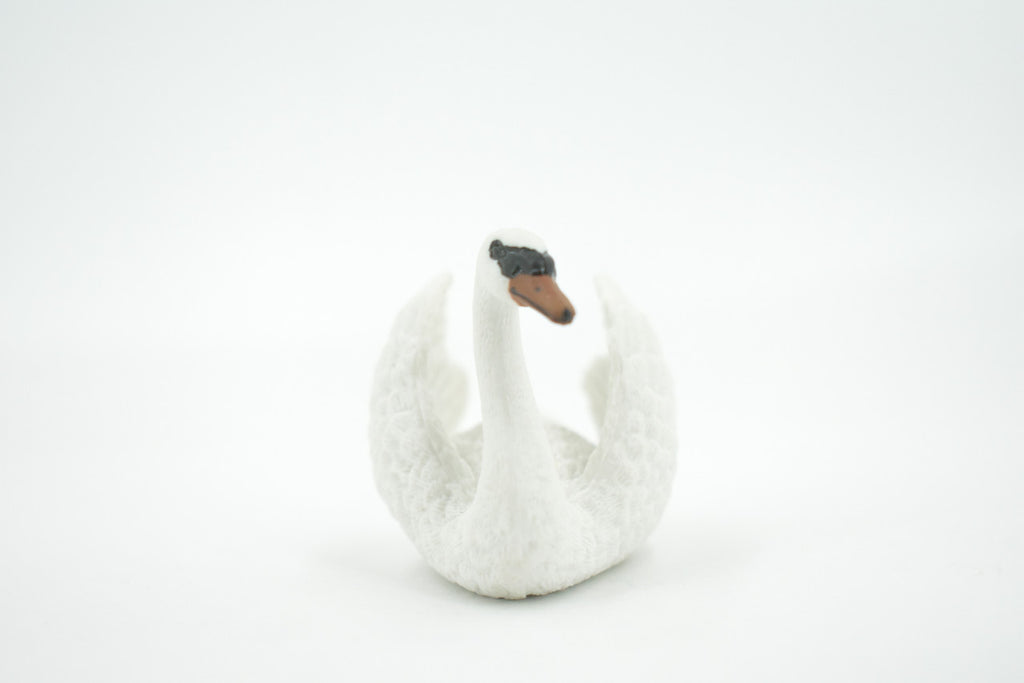 Bird, White Swan, Mute, Museum Quality, Hand Painted, Rubber bird, Educational, Realistic, Toy, Kids, Figure, Model, Educational, Gift,     3"      CH628 BB167