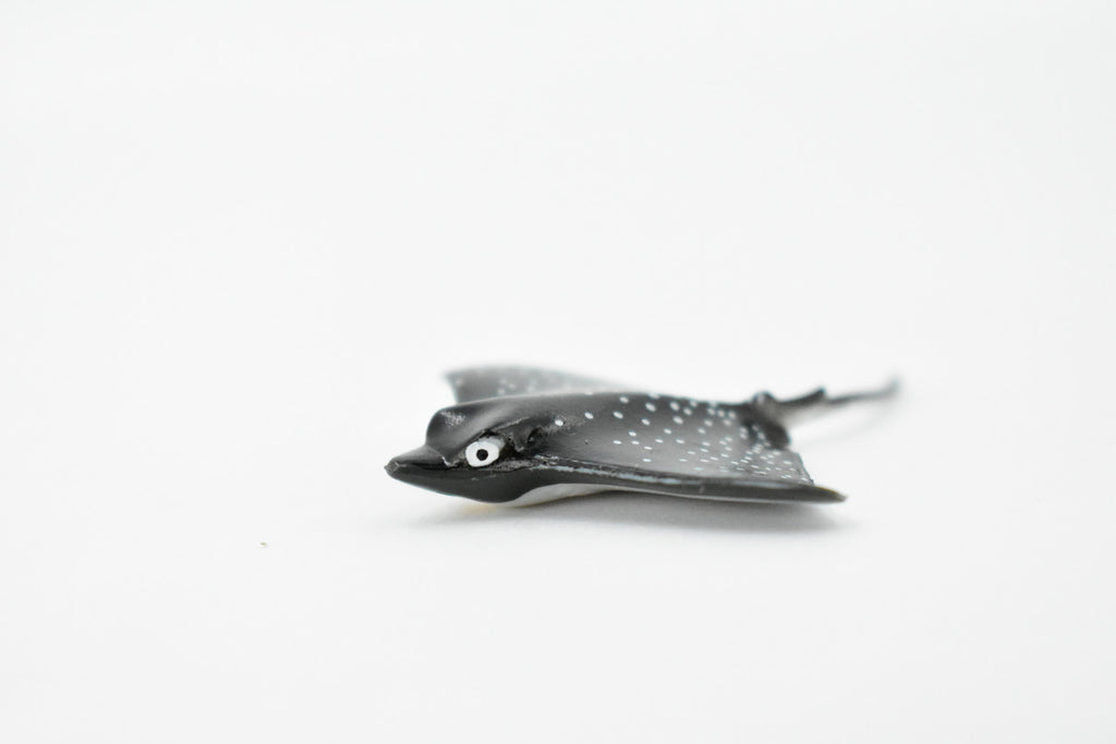 Spotted Eagle Ray, Duckbill ray, or Bonnet skate, Rubber Fish, Realistic Toy Figure, Diorama Model, Replica, Kids, Educational Design, Gift,    2 1/2 Inches.     CH439 BB109
