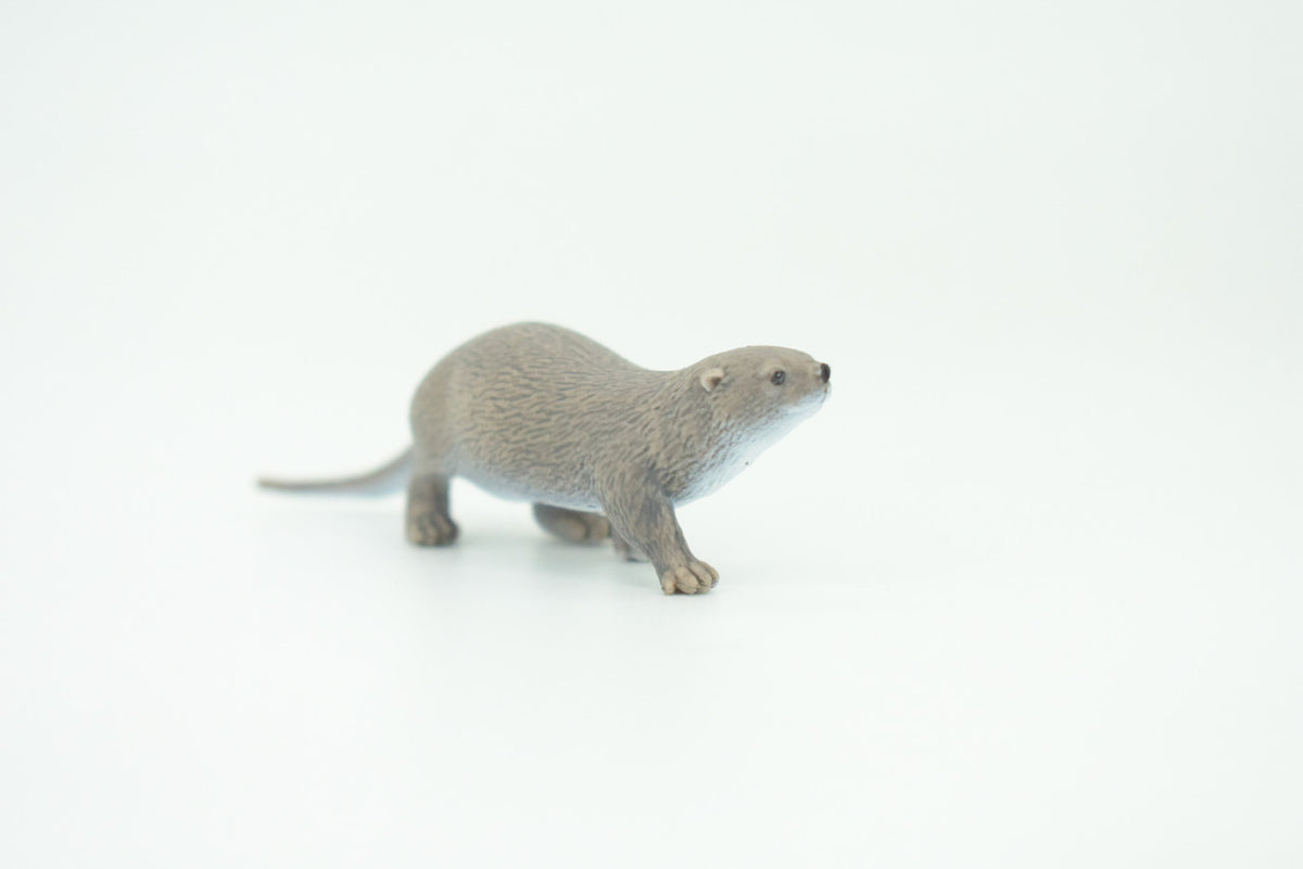 River Otter, Lontra canadensis, Hand Painted, Educational, Rubber Animal, Realistic Figure, Lifelike, Gift,    3 1/4"    SF45 B15