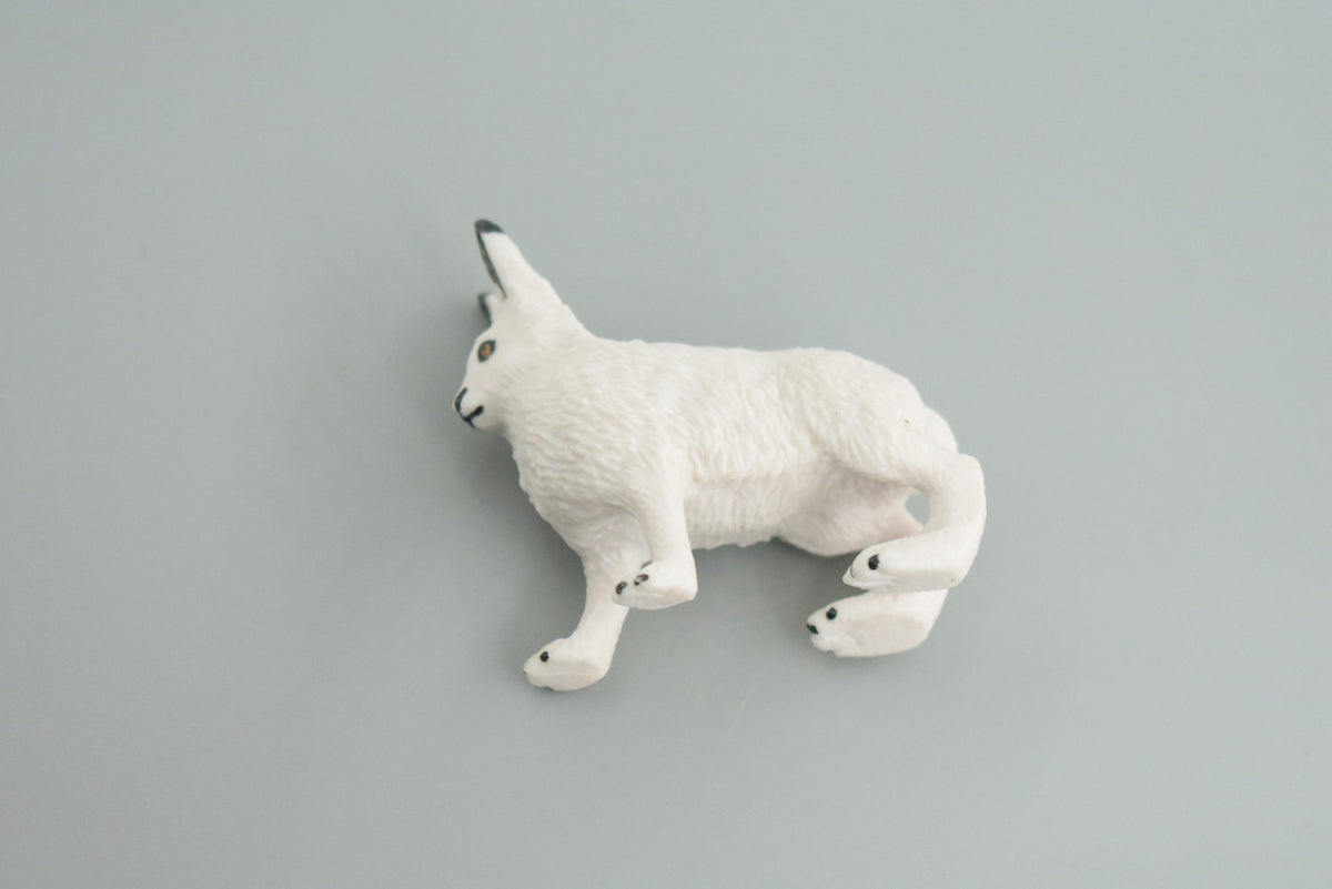Rabbit, Arctic Hare, Hand Painted, Museum Quality, Rubber Animal, Educational, Realistic, Figure, Toy, Kids, Replica, Gift,    2 1/2 Inches.  CH876 BB199