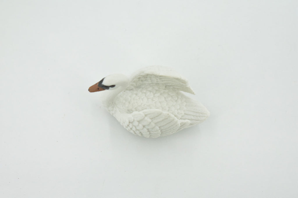 Bird, White Swan, Mute, Museum Quality, Hand Painted, Rubber bird, Educational, Realistic, Toy, Kids, Figure, Model, Educational, Gift,     3"      CH628 BB167