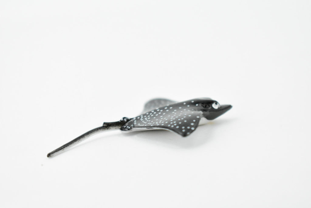 Spotted Eagle Ray, Duckbill ray, or Bonnet skate, Rubber Fish, Realistic Toy Figure, Diorama Model, Replica, Kids, Educational Design, Gift,    2 1/2 Inches.     CH439 BB109