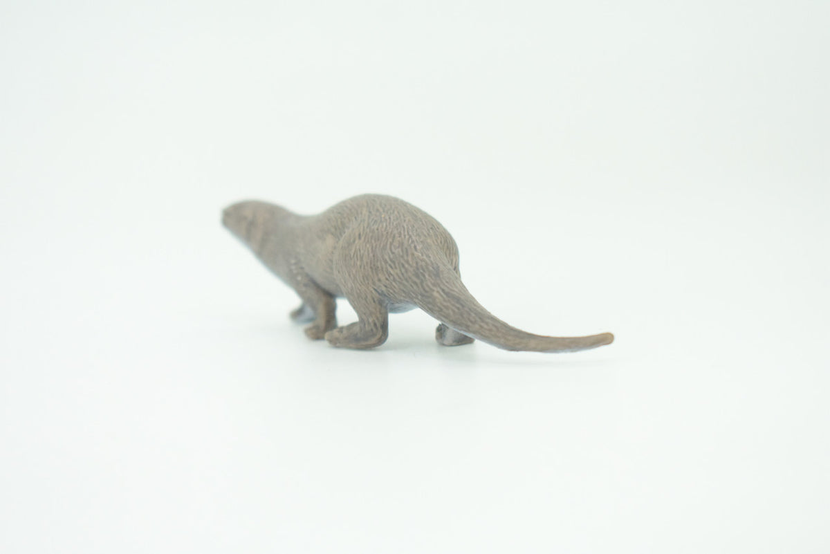 River Otter, Lontra canadensis, Hand Painted, Educational, Rubber Animal, Realistic Figure, Lifelike, Gift,    3 1/4"    SF45 B15