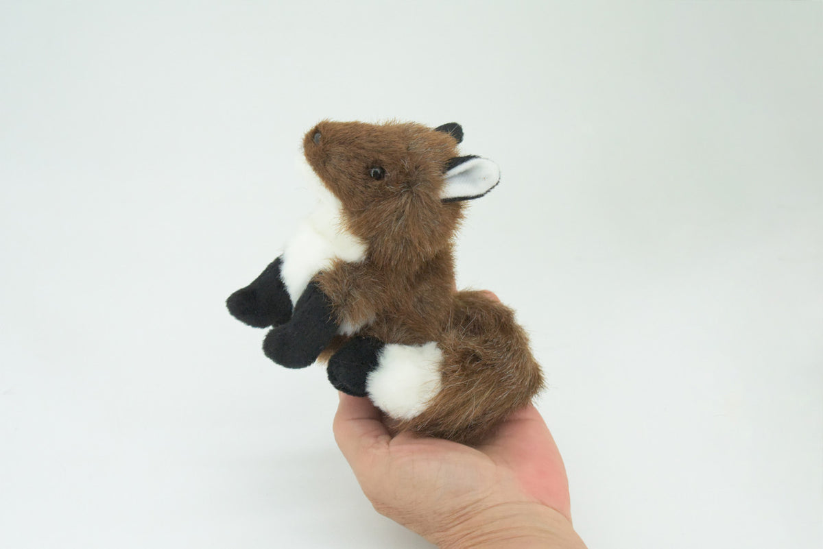 Fox Finger Puppet, Very Nice Plush Brown Fox, Stuffed Animal, Educational, Realistic, Lifelike, Gift,   7"  FM13 B235