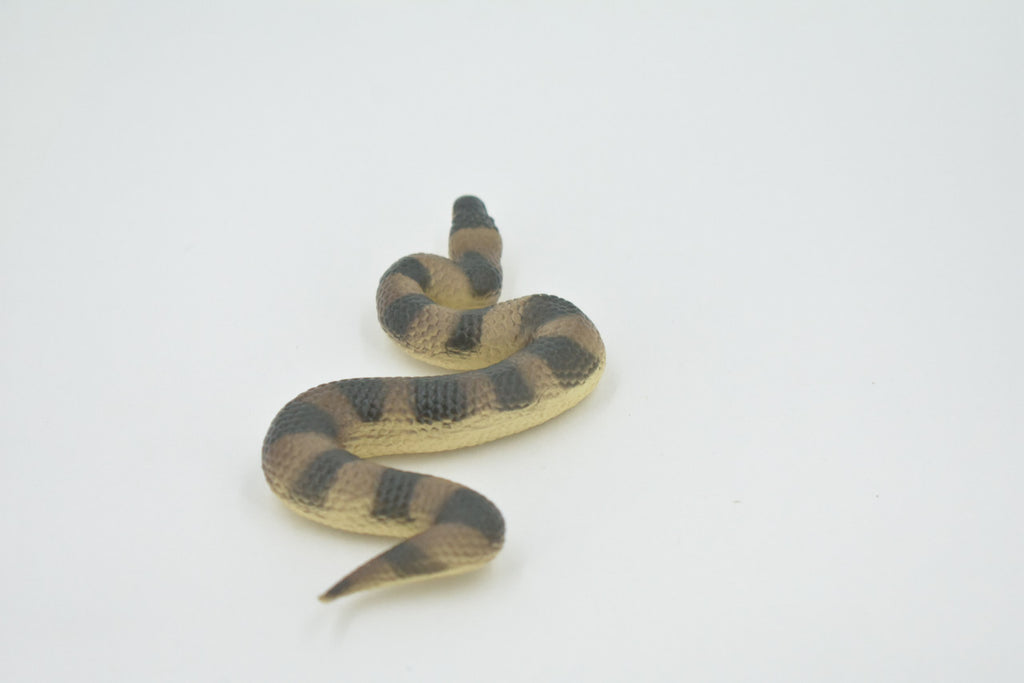 Snake, Puff Adder, Museum Quality, Hand Painted, Rubber Reptile, Realistic Figure, Model, Replica, Toy, Kids, Educational, Gift,     5"    CH526 BB158