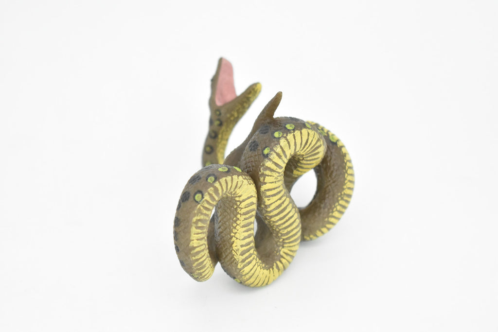 Python Snake Toy, Reptile, Very Realistic Rubber Figure, Model, Educational, Animal, Hand Painted Figurines,      4"     CH079 BB82