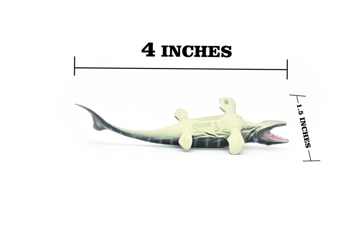 Mosasaurs Dinosaur, Museum Quality, Animal, Educational, Realistic Hand Painted, Figure, Lifelike Model, Vintage Replica, Toy,  4 Inches. 