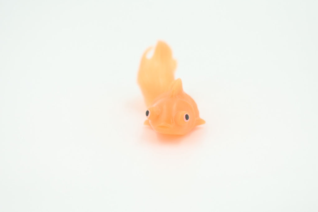 Goldfish, 4 or 8 or 12 Piece Sets, Rubber Fish, Educational, Realistic Hand Painted, Figure, Lifelike Model, Figurine, Replica, Gift,   3"   US13 B58