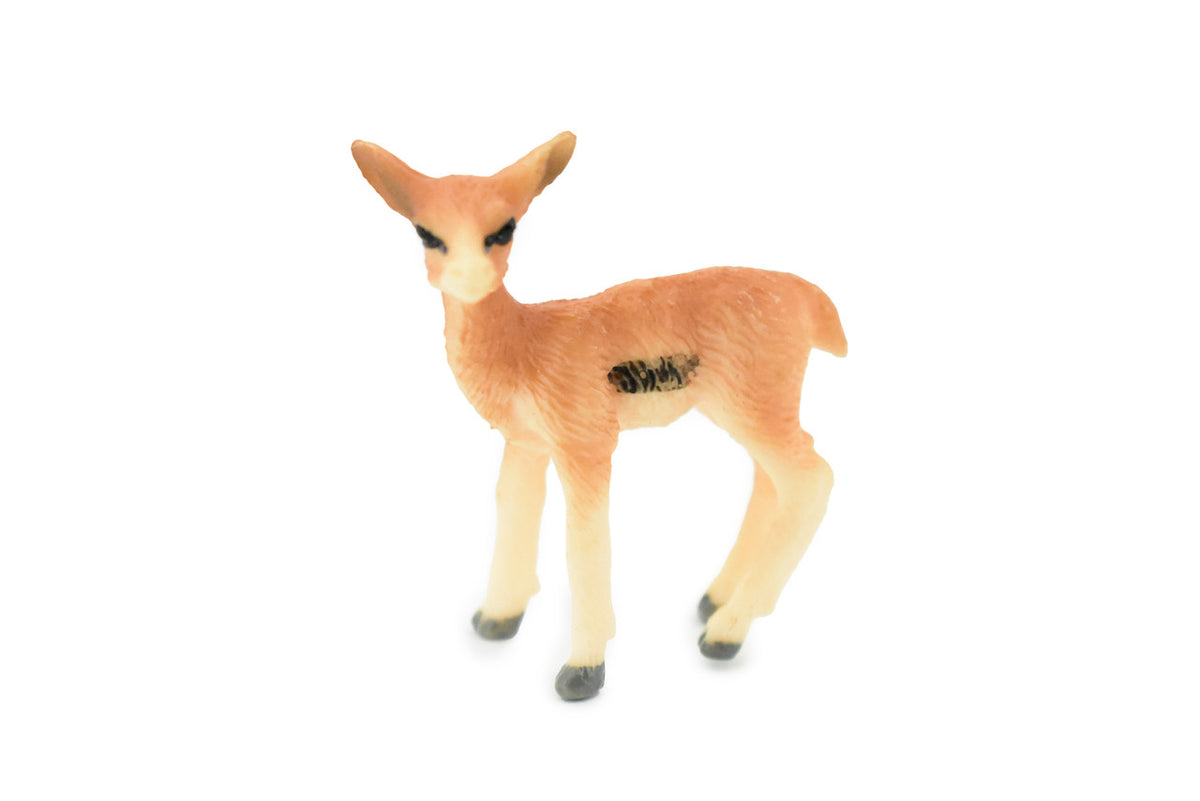 Gazelle, Baby, Fawn, African Antelope, Very Nice Rubber Design, Hand Painted, Educational, Diorama Model, Toy, Kids,  2 Inches.