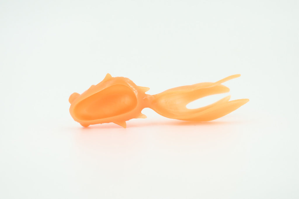 Goldfish, 4 or 8 or 12 Piece Sets, Rubber Fish, Educational, Realistic Hand Painted, Figure, Lifelike Model, Figurine, Replica, Gift,   3"   US13 B58