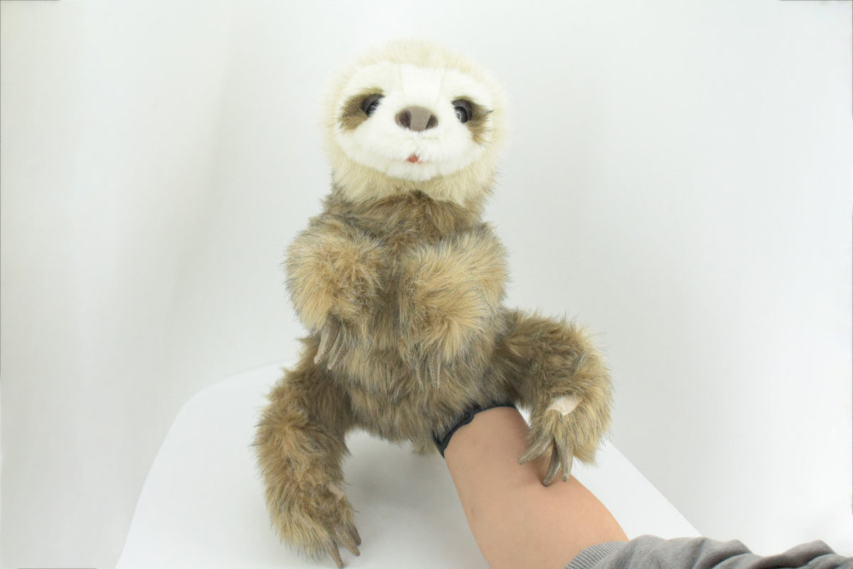 Sloth Hand Puppet, Full Body, Very Nice Plush Baby Sloth, Stuffed Animal, Educational, Realistic, Lifelike, Gift,    15"    FM43 B416