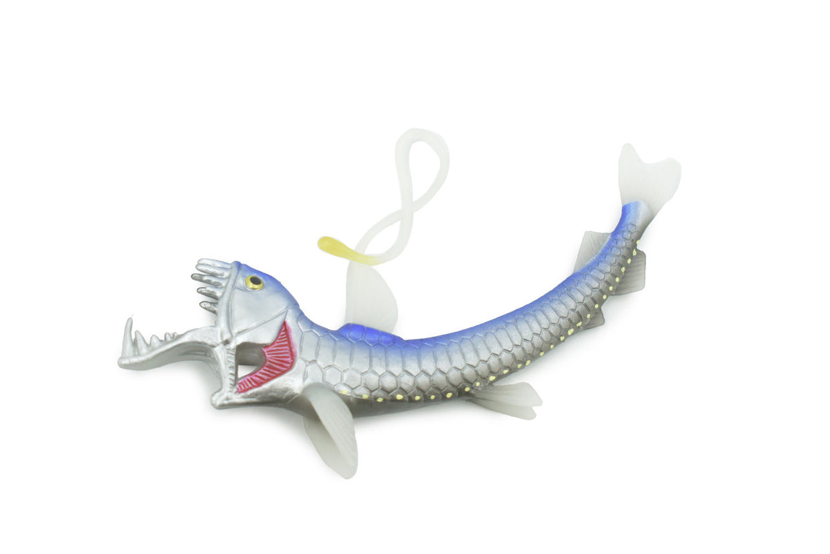 Fish, Viperfish, Chauliodus, Museum Quality, Hand Painted, Rubber, Realistic Figure, Model, Replica, Toy, Kids, Educational, Gift,     6"      CH704 BB174