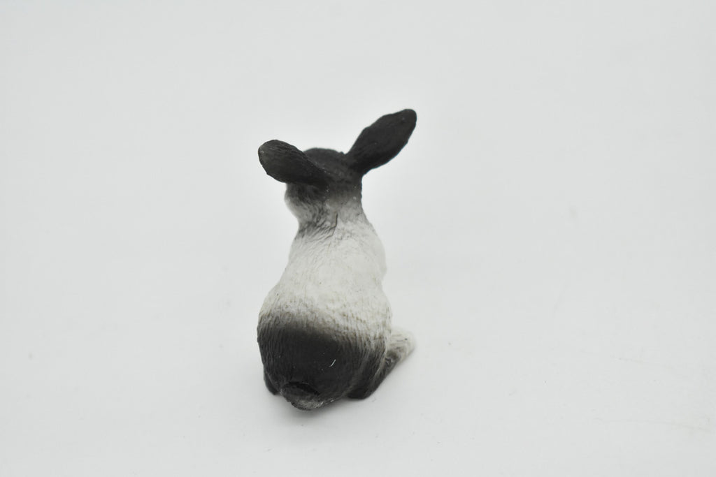 Rabbit, Bunny Rabbits, Fancy Domestic, Realistic Rubber Figure, Hand Painted, Rubber Mammal, Realistic Toy Figure, Replica, Kids, Educational,  2 Inches. 