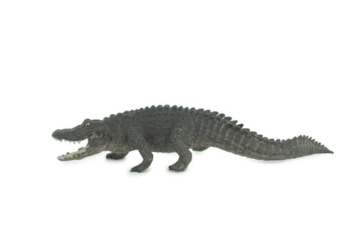 Alligator, Crocodile, Movable Jaws, Museum Quality, Educational, Hand Painted, Rubber Reptile, Realistic, Diorama, Toy, Kids, Gift, 7 Inches. CH816 BB189