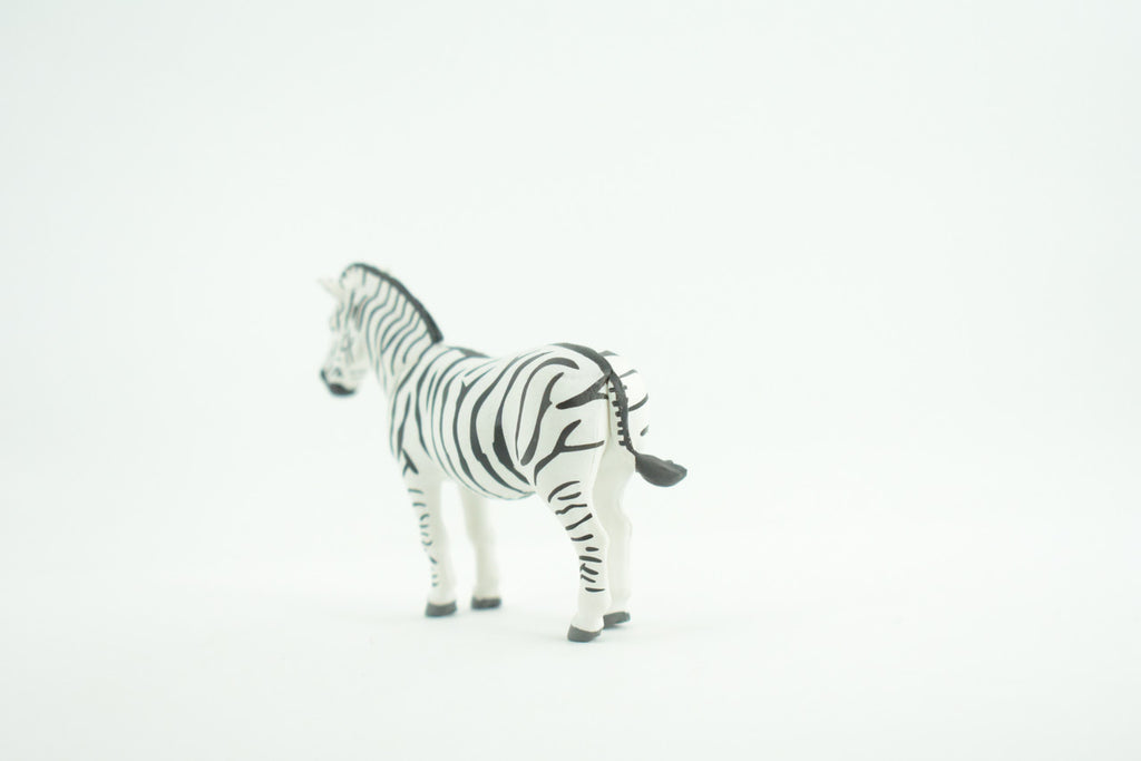 Zebra, African equines, Equidae, High Quality, Hand Painted, Rubber, Realistic, Figure, Model, Replica, Toy, Kids, Educational, Gift,       3 Inches    CWG220 B17
