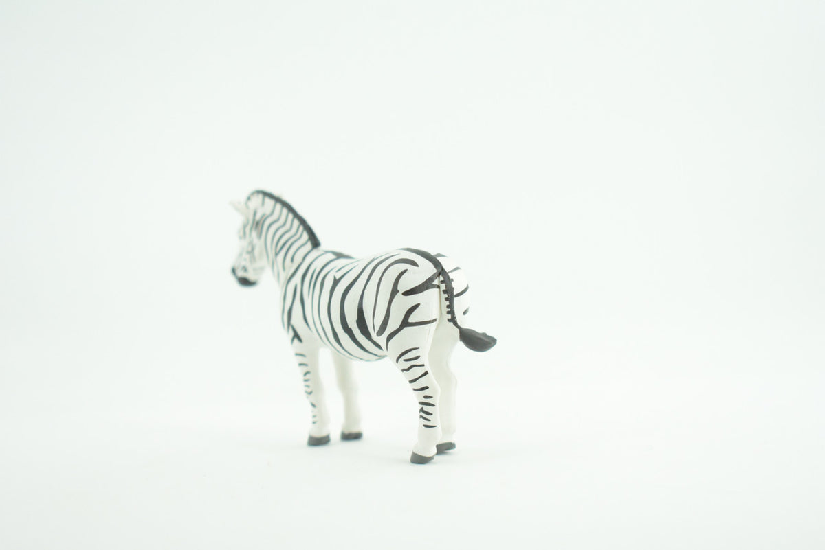 Zebra, African equines, Equidae, High Quality, Hand Painted, Rubber, Realistic, Figure, Model, Replica, Toy, Kids, Educational, Gift,       3 Inches    CWG220 B17