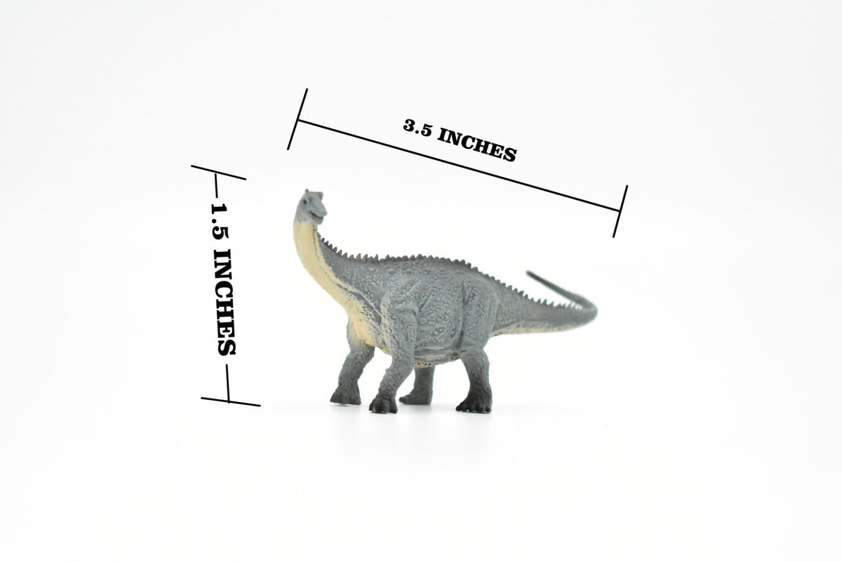 Apatosaurus Dinosaur, Museum Quality, Animal, Educational, Realistic Hand Painted, Figure, Lifelike Model, Vintage Replica, Toy,  3 1/2 Inches. 