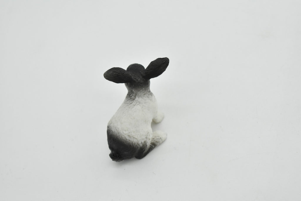 Rabbit, Bunny Rabbits, Fancy Domestic, Realistic Rubber Figure, Hand Painted, Rubber Mammal, Realistic Toy Figure, Replica, Kids, Educational,  2 Inches. 