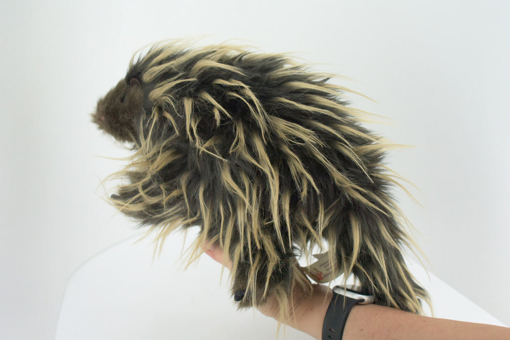Porcupine Hand Puppet, Very Nice Plush, Stuffed Animal, Educational, Realistic, Lifelike Model, Replica, Gift,      12"     F876 B61