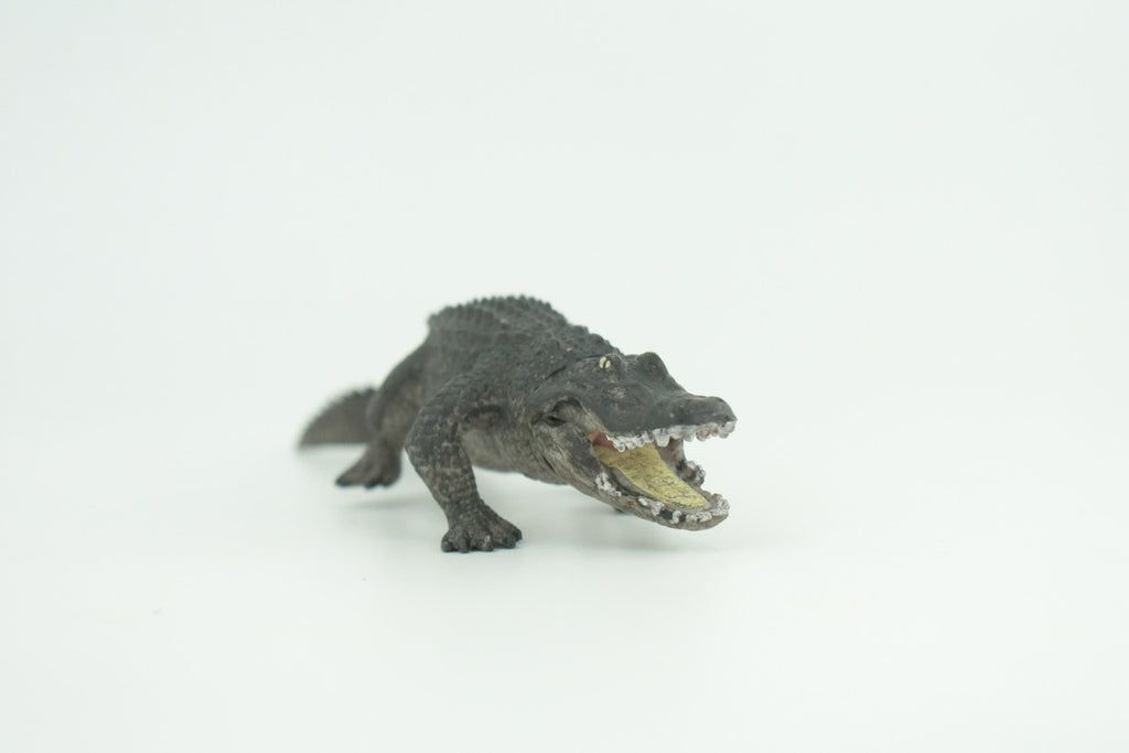 Alligator, Crocodile, Movable Jaws, Museum Quality, Educational, Hand Painted, Rubber Reptile, Realistic, Diorama, Toy, Kids, Gift, 7 Inches.  CH816 BB189