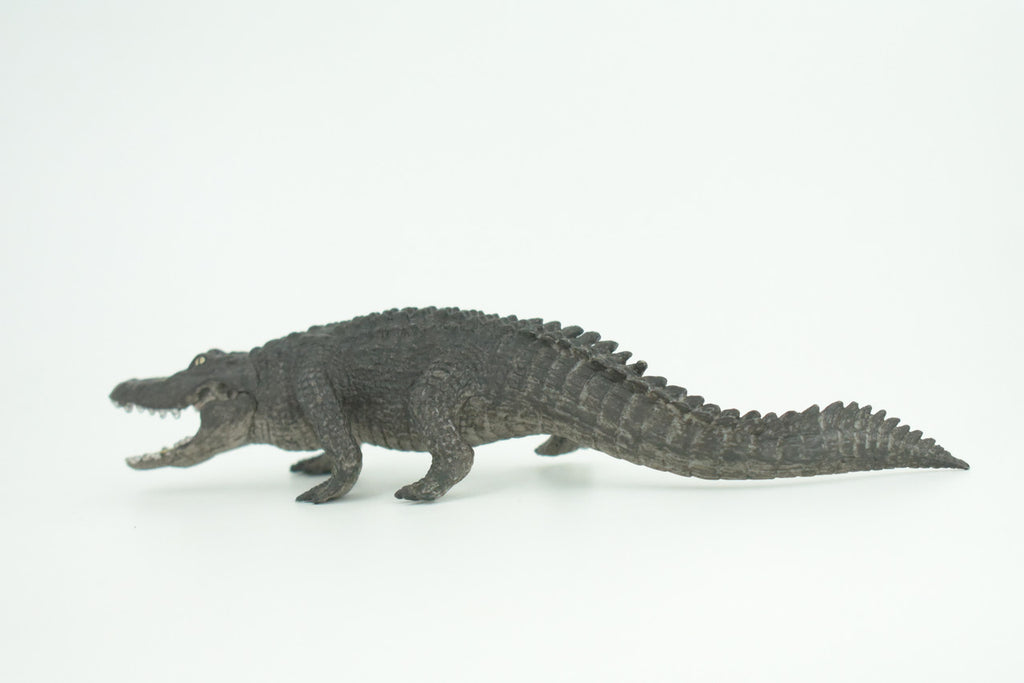 Alligator, Crocodile, Movable Jaws, Museum Quality, Educational, Hand Painted, Rubber Reptile, Realistic, Diorama, Toy, Kids, Gift, 7 Inches.  CH816 BB189