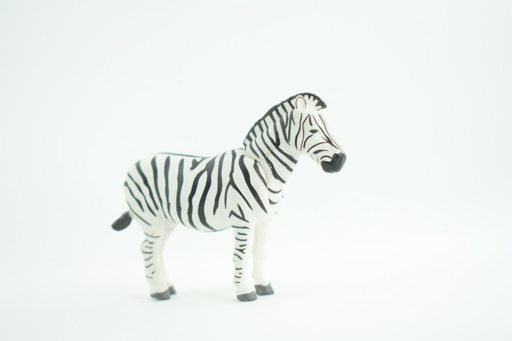 Zebra, African equines, Equidae, High Quality, Hand Painted, Rubber, Realistic, Figure, Model, Replica, Toy, Kids, Educational, Gift,       3 Inches    CWG220 B17