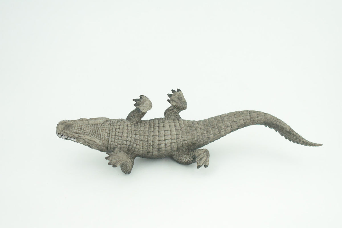Alligator, Crocodile, Movable Jaws, Museum Quality, Educational, Hand Painted, Rubber Reptile, Realistic, Diorama, Toy, Kids, Gift, 7 Inches.  CH816 BB189