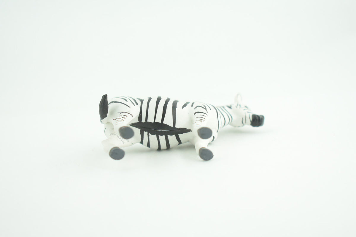 Zebra, African equines, Equidae, High Quality, Hand Painted, Rubber, Realistic, Figure, Model, Replica, Toy, Kids, Educational, Gift,       3 Inches    CWG220 B17