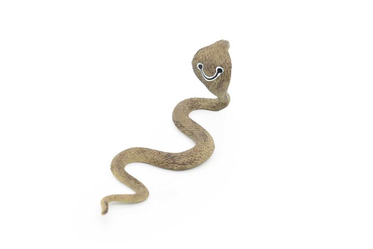 Cobra Toy, King, Snake, Reptiles, Very Realistic Rubber Figure, Model, Educational, Animal, Hand Painted Figurines,       6"       CH048 BB77
