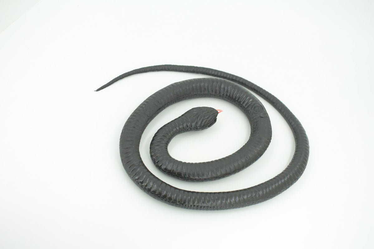 Black Mamba Snake, Very Nice Rubber Reptile Design, Educational, Toy, Kids, Realistic Figure, Lifelike, Replica, Gift,    42"   WR25 BB316