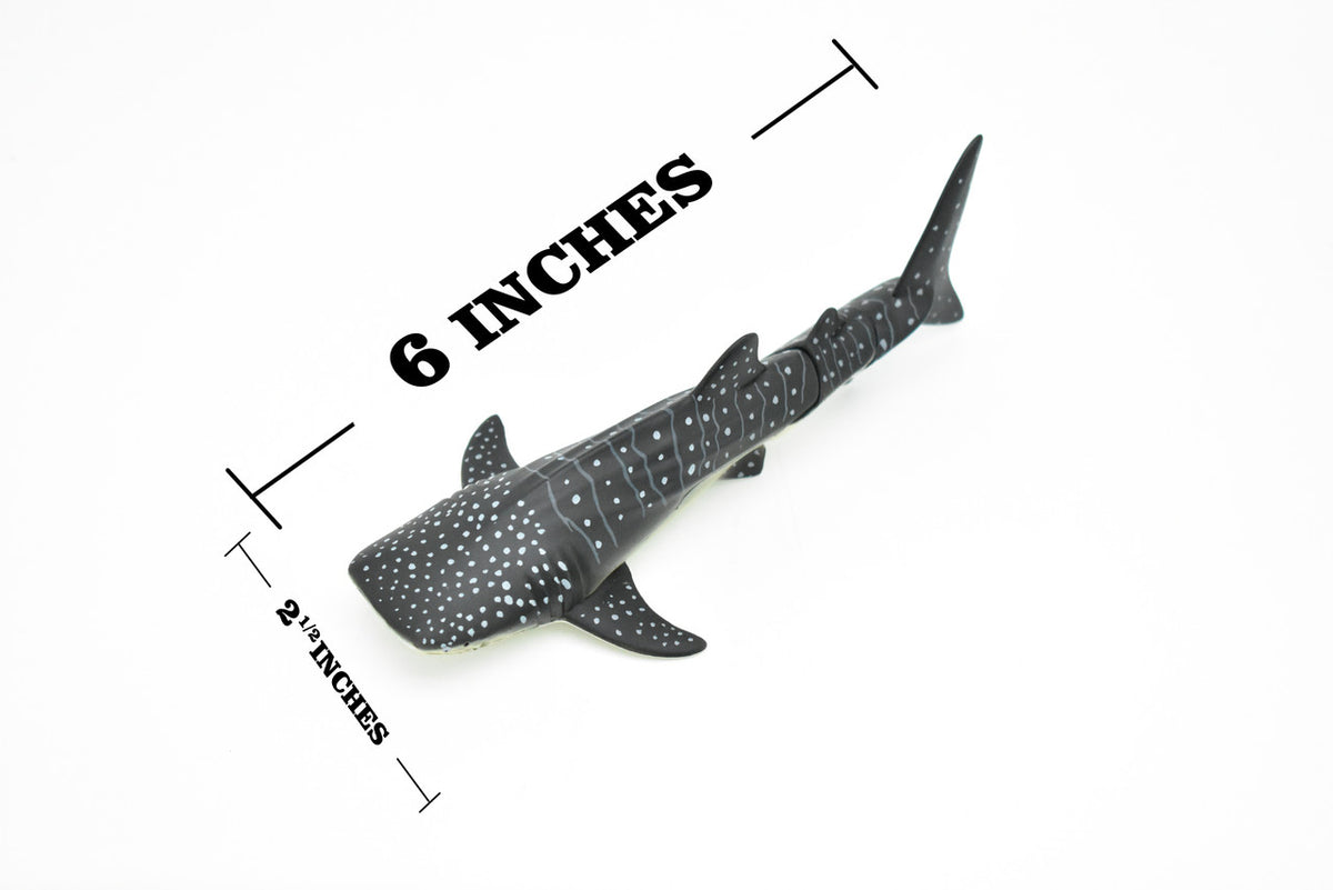Whale shark, Movable Parts, Very Nice Plastic Design, Educational, Diorama, Realistic Figure, Lifelike, Replica, Toy, Kids,  6 Inches. 