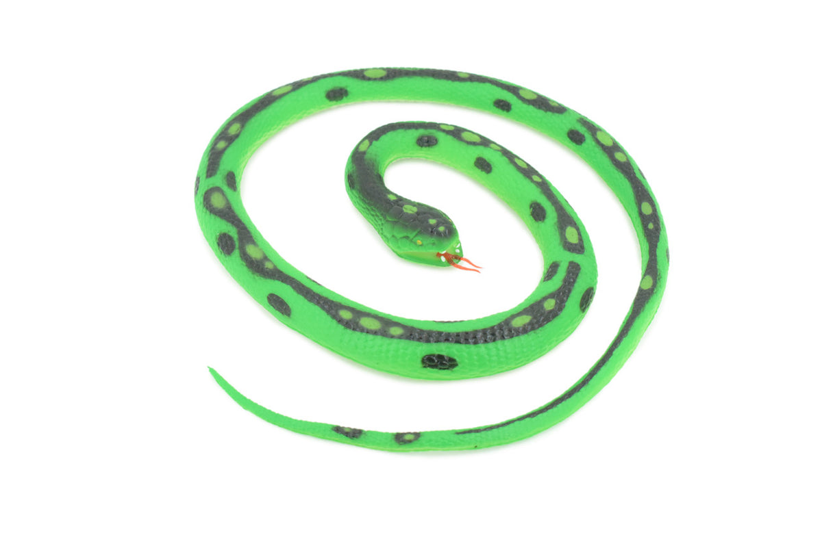Green Garden Snake, Very Nice Rubber Reptile Design, Educational, Toy, Kids, Realistic Figure, Lifelike, Replica, Gift, 42" WR28 BB316