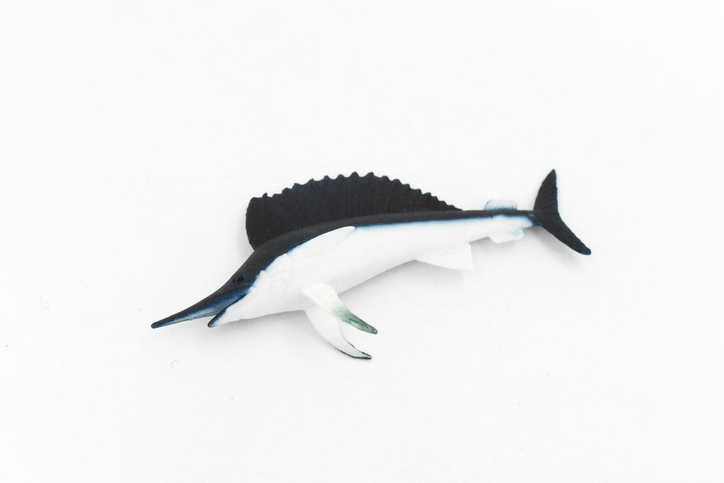 Sailfish, Billfish, Rubber Fish, Realistic Toy Figure, Model, Replica, Kids, Educational, Gift,      3 1/2"         F225 B36