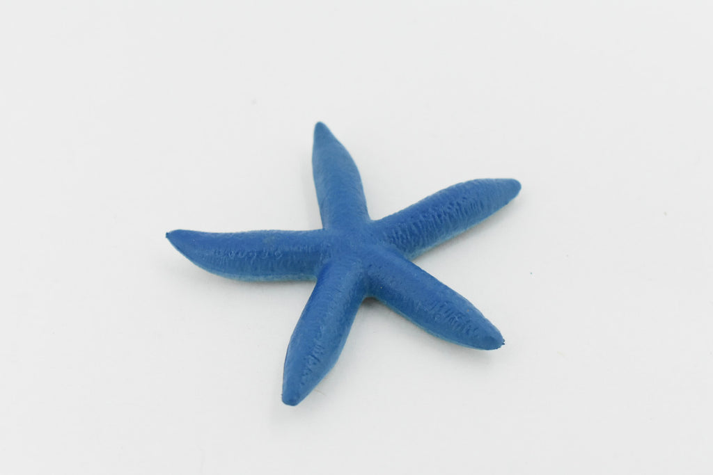 Starfish, Blue, Sea Star, Echinoderms,  Asteroidea, Ocean, Sea Life, Plastic Figure, Model, Realistic Replica, Educational, Figurine, Animal, Life Like, Gift,    2 1/4 "   F925 B158
