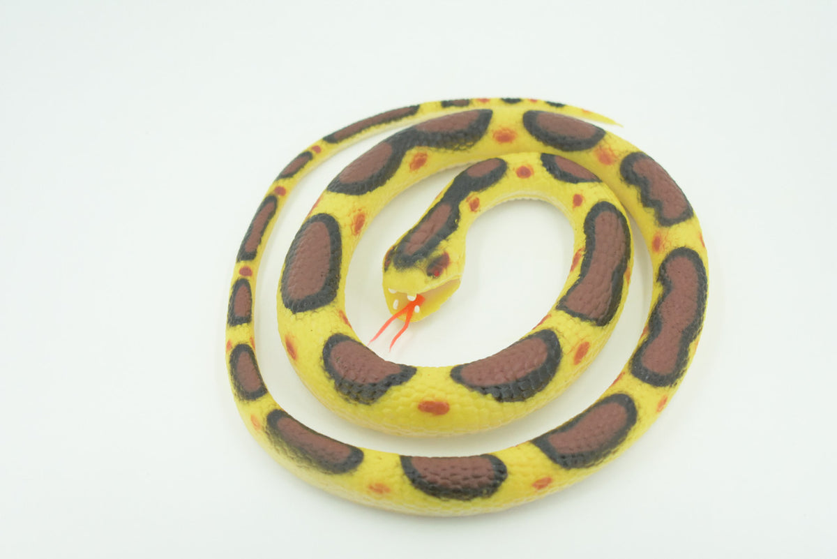 Burmese Python Snake, Very Nice Rubber Reptile Design, Educational, Toy, Kids, Realistic Figure, Lifelike, Replica, Gift,    42"   WR27 BB316