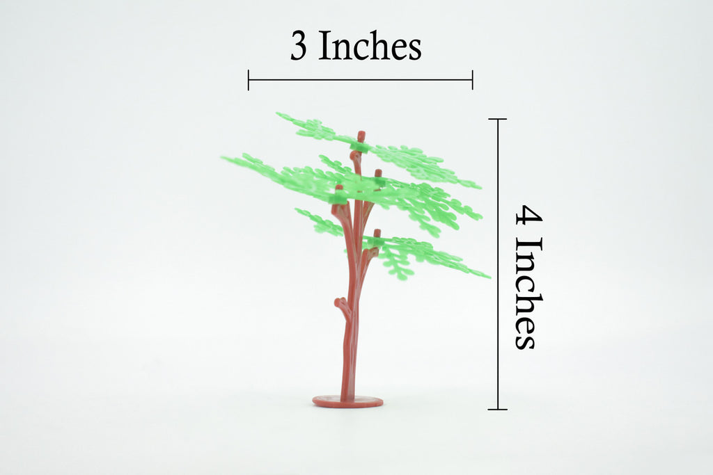 Tree, Perennial Plant 2 Pack,  Educational, Toy, Kids, Realistic Figure, Lifelike Model, Figurine, Rubber, Replica, Gift,