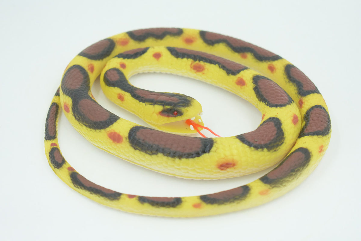 Burmese Python Snake, Very Nice Rubber Reptile Design, Educational, Toy, Kids, Realistic Figure, Lifelike, Replica, Gift,    42"   WR27 BB316