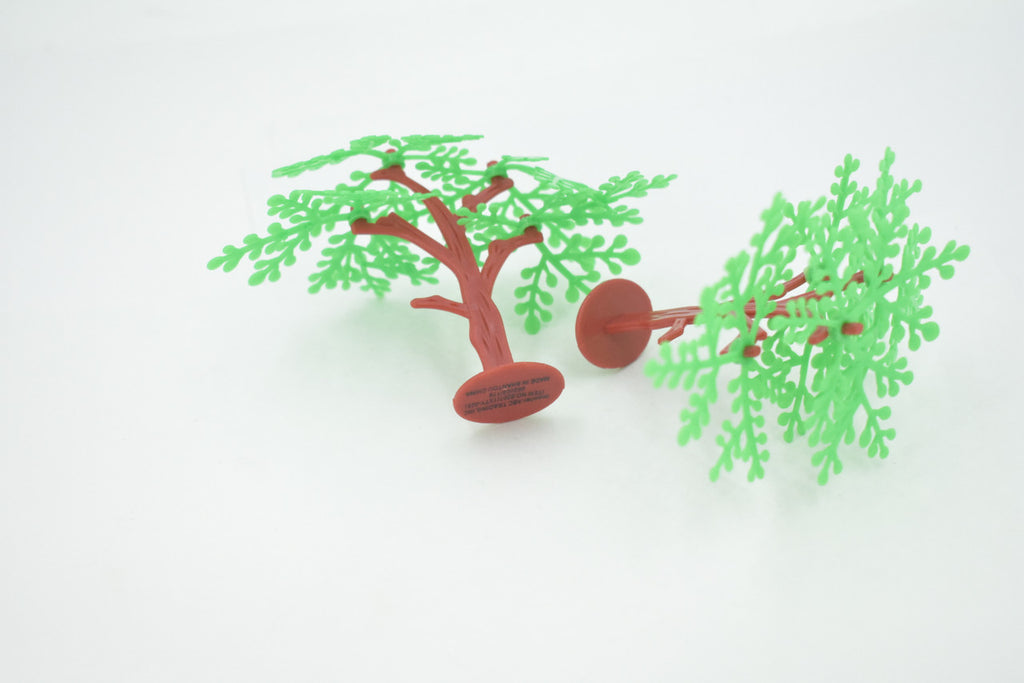 Tree, Perennial Plant 2 Pack,  Educational, Toy, Kids, Realistic Figure, Lifelike Model, Figurine, Rubber, Replica, Gift,     4"    ABC09 B263
