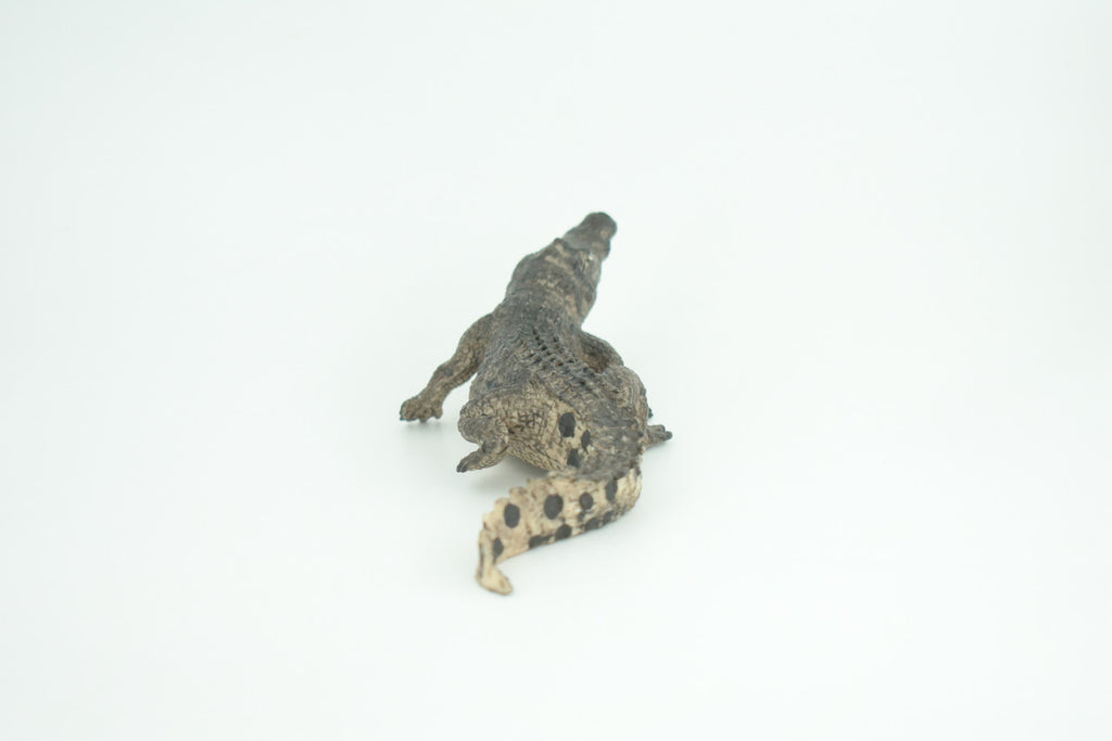 Alligator, Crocodile, Movable Jaws, Museum Quality, Educational, Hand Painted, Rubber Reptile, Realistic, Diorama, Toy, Kids, Gift, 7 Inches.  CH817 BB189