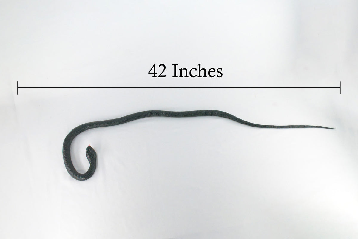 Black Mamba Snake, Very Nice Rubber Reptile Design, Educational, Toy, Kids, Realistic Figure, Lifelike, Replica, Gift,    42"   WR25 BB316