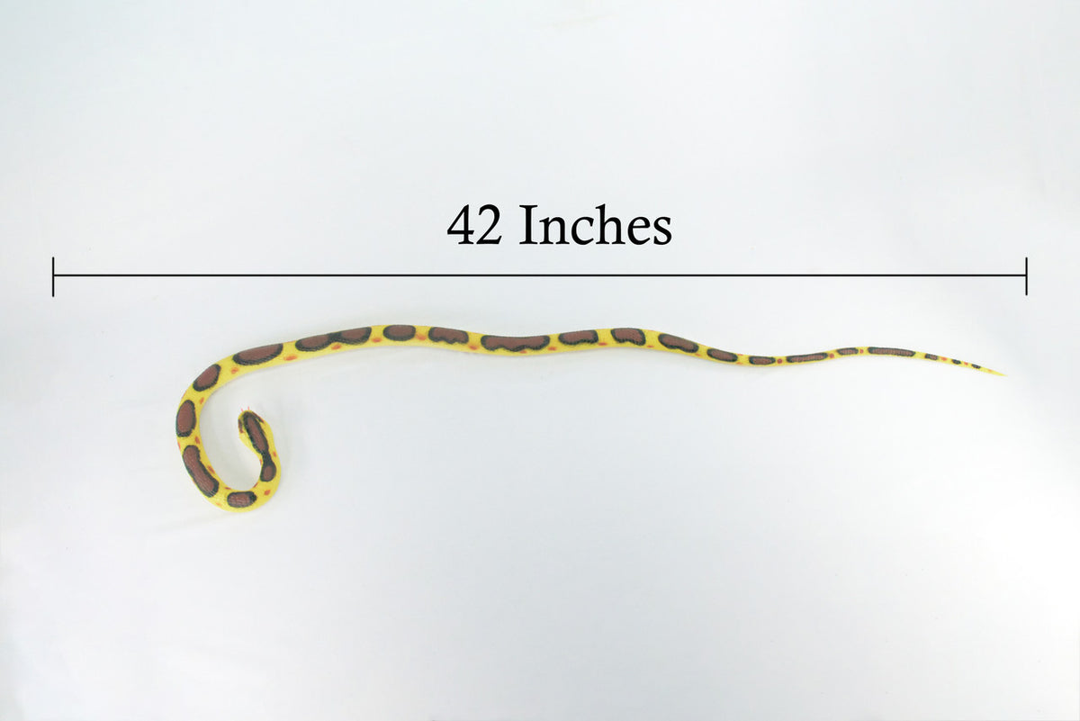 Burmese Python Snake, Very Nice Rubber Reptile Design, Educational, Toy, Kids, Realistic Figure, Lifelike, Replica, Gift,    42"   WR27 BB316