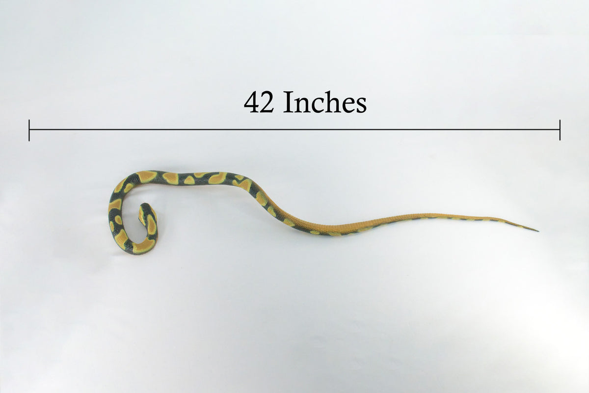Ball Python Snake, Very Nice Rubber Reptile Design, Educational, Toy, Kids, Realistic Figure, Lifelike, Replica, Gift,    42"   WR23 BB316