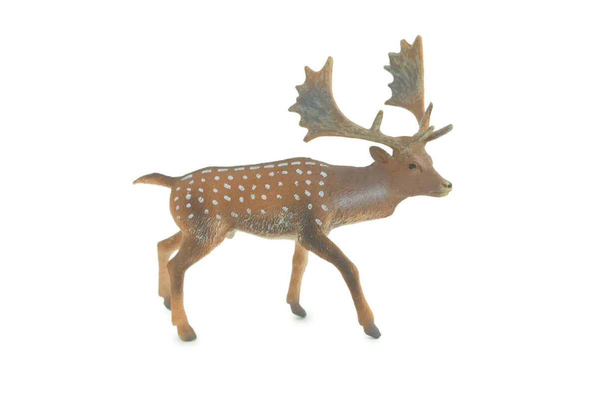 Fallow Deer, Museum Quality, Educational, Hand Painted, Realistic, Rubber Animal, Realistic, Diorama, Toy, Kids, Gift, 4 1/2 Inches. CH829 BB194