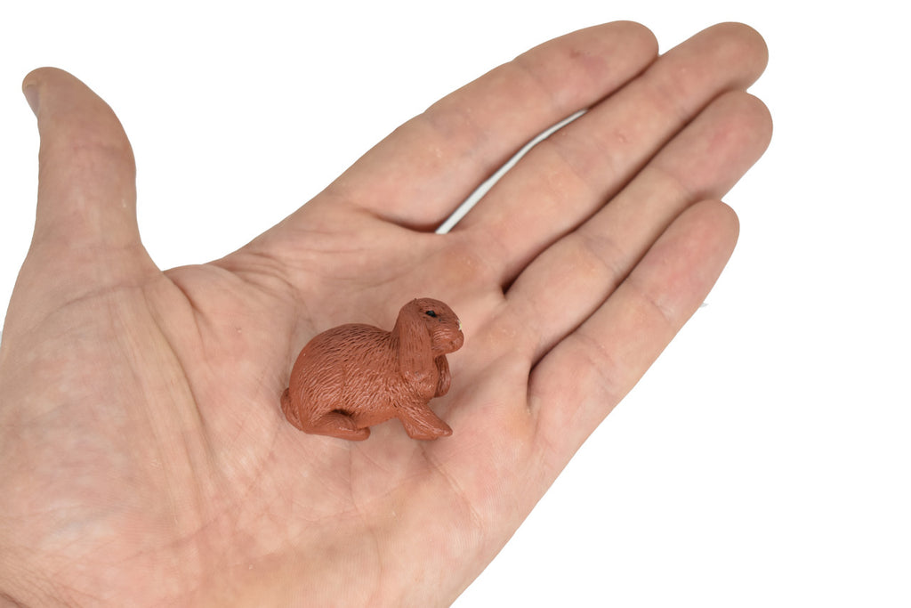 Lop Eared Rabbit, Very Nice Rubber Animal, Educational, Realistic Figure, Lifelike Model, Figurine, Replica, Gift,    1 1/2"