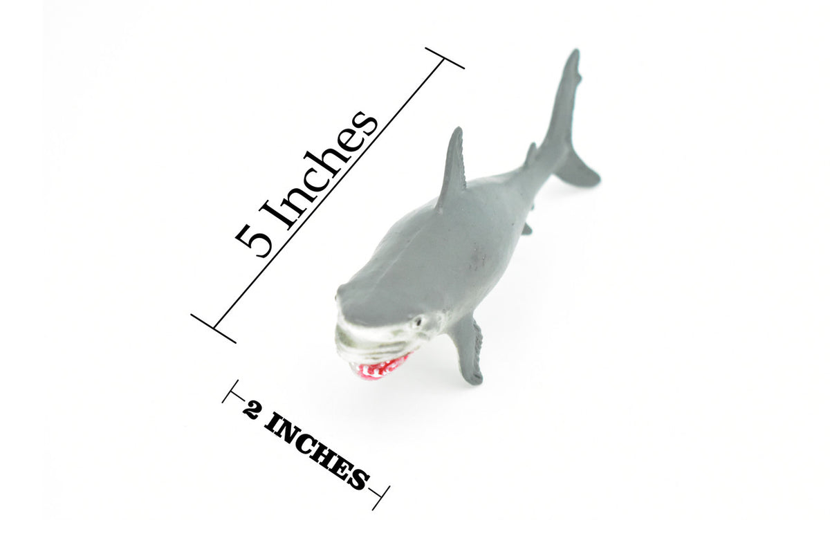 Great White Shark, Very Nice Rubber Replica    5"    ~   F6014-B377