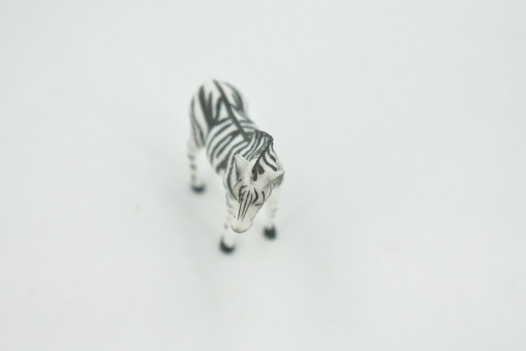 Zebra, African equines, Equidae, High Quality, Hand Painted, Rubber, Realistic, Figure, Model, Replica, Toy, Kids, Educational, Gift,       2"        CH725 BB176