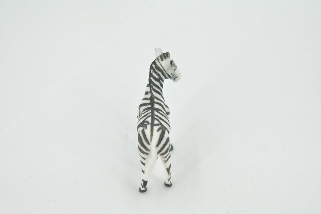 Zebra, African equines, Equidae, High Quality, Hand Painted, Rubber, Realistic, Figure, Model, Replica, Toy, Kids, Educational, Gift,       2"        CH725 BB176