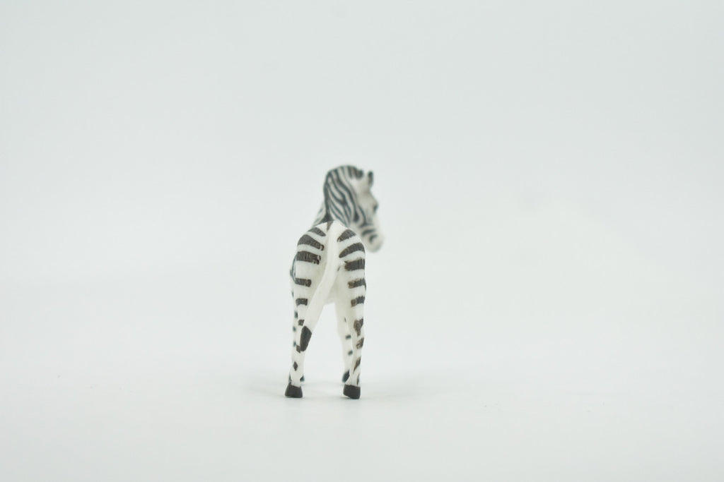 Zebra, African equines, Equidae, High Quality, Hand Painted, Rubber, Realistic, Figure, Model, Replica, Toy, Kids, Educational, Gift,       2"        CH725 BB176