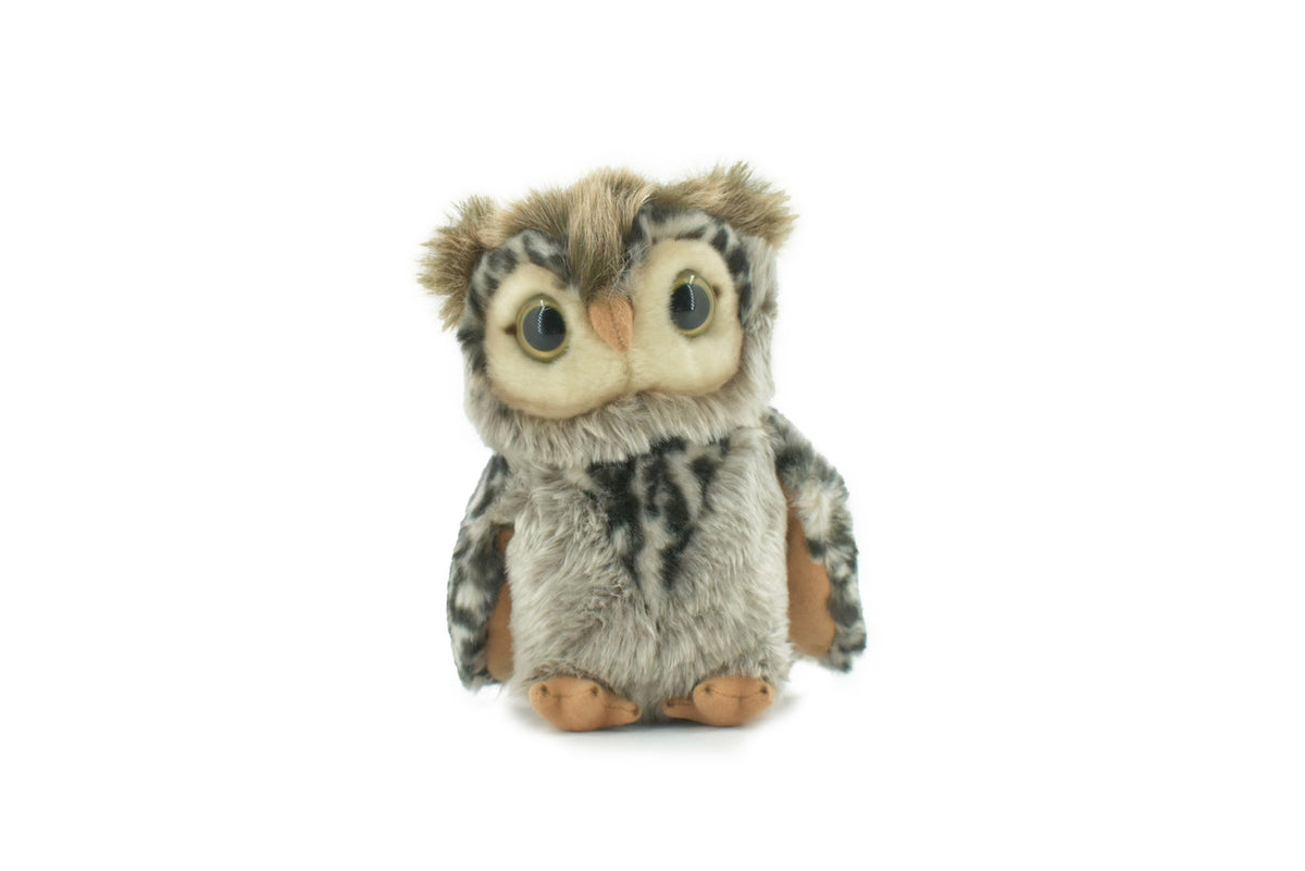 Bird, Owl, Short Eared, Stuffed Animal, Plush, Educational, Realistic Design, Figure, Replica, Soft, Toy, Kids, Educational, Gift,         8 "        RI36 BA1