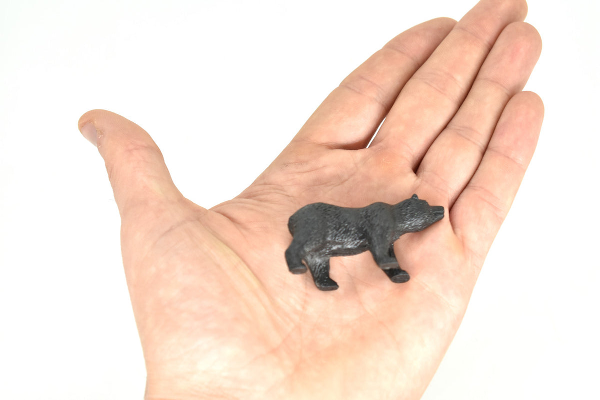 Grizzly Bear, North American brown bear, Very Nice Plastic Replica, Hand Painted, Realistic, Educational, Diorama Model, Replica, Toy, 2 1/4 Inches.